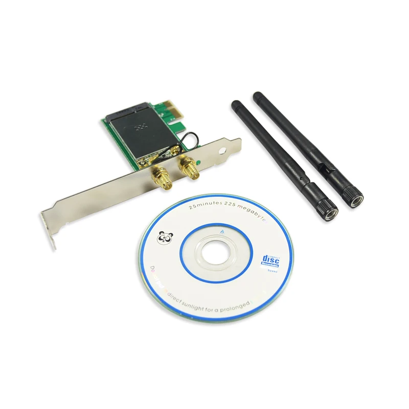 IOCrest сетевой модуль с 2 антеннами Wi Fi RF Win7 64 Mac OS|pci-e wireless|mini pci-e to pci-ewireless adapter |