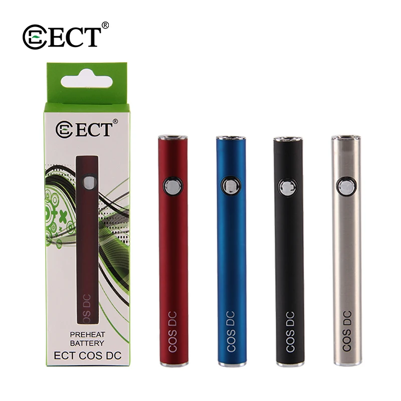 Аутентичные ECT Cos DC батарея 380 мАч разогрева Vape ручка 3 В 4 0 в для толстого масла |