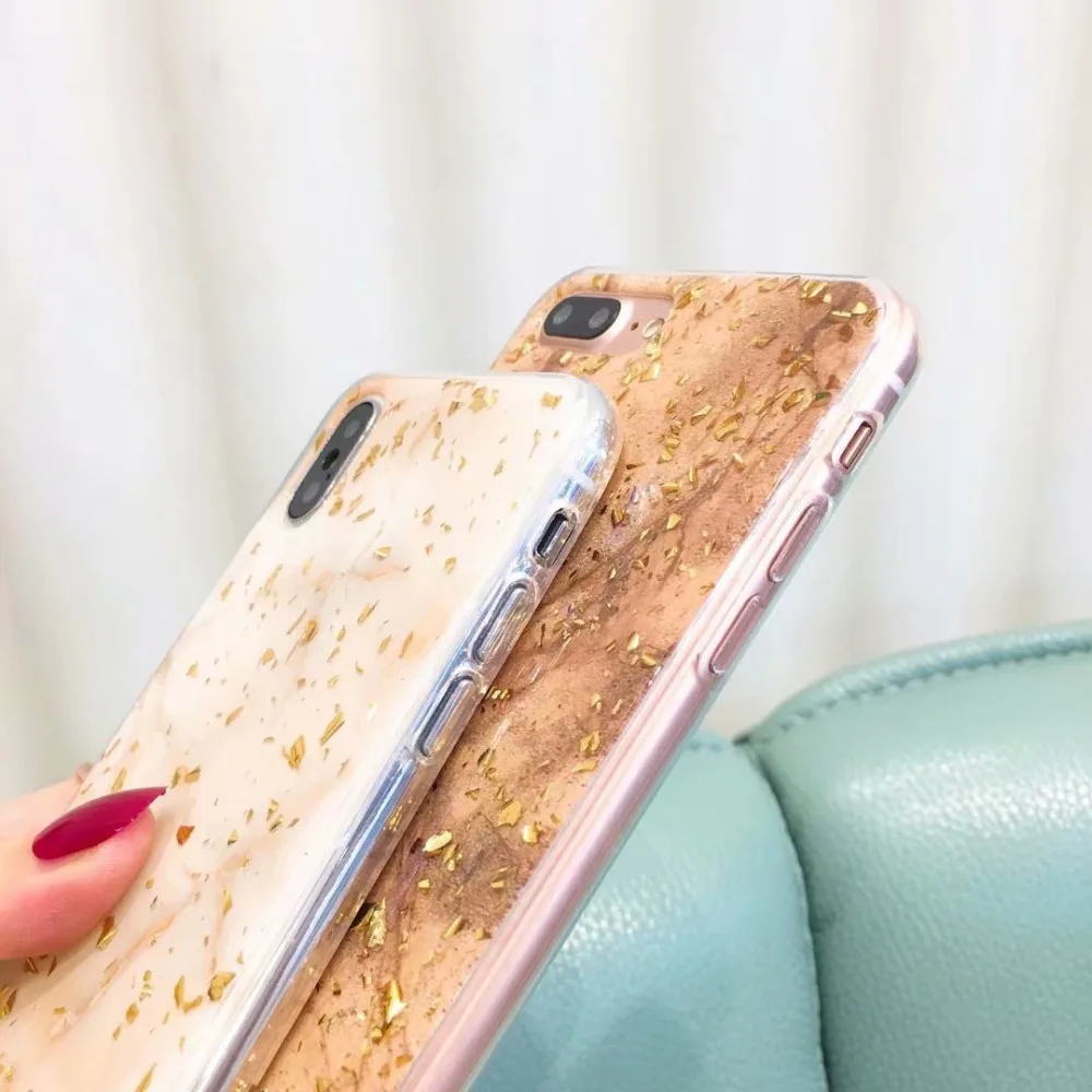 Роскошный брендовый мраморный чехол для Iphone XS Max X XR 7 8 Plus 6 блестящий Блестящий
