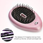 Электрическая портативная ионная расческа для волос, щетка для выпрямления волос, расческа с отрицательными ионами, Антистатический массаж, прямая Массажная мини-расческа для волос