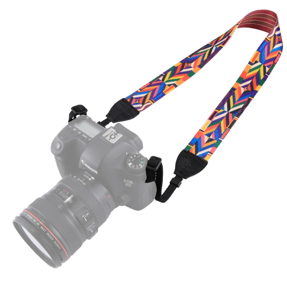 Цветной ремешок для камеры в этническом стиле хлопковый шеи dslr на плечо Canon