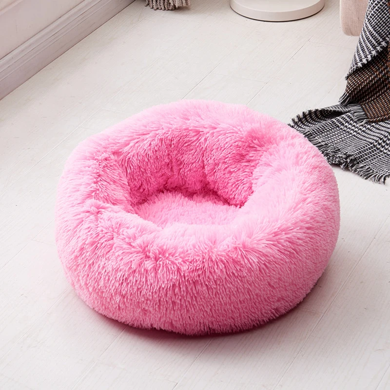 Warm Fleece Cat Dog Beds Mats Round Pet Sofa Kennel Washable Breathable for Dogs House Small Medium Mat Bed | Дом и сад