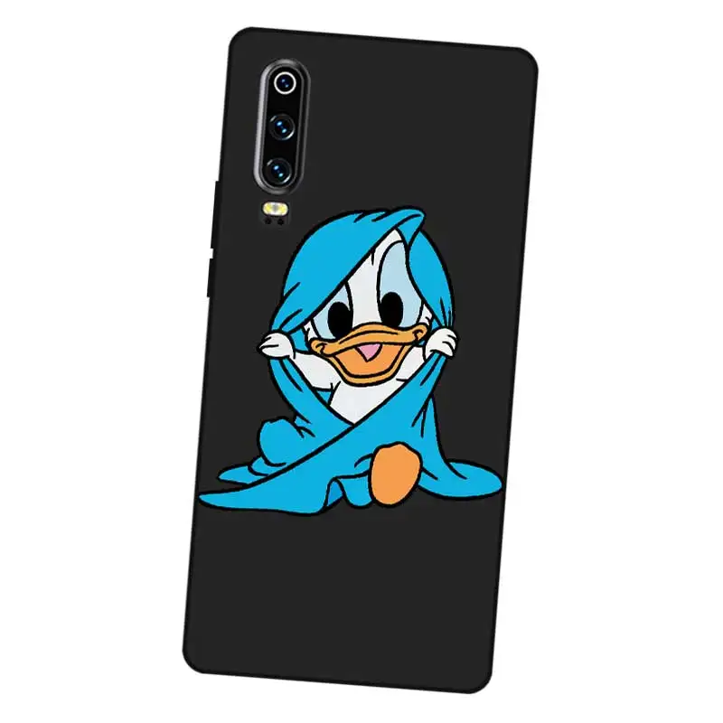 Черный силиконовый чехол P043 с Дональдом Даком для Huawei P8 P9 P10 P20 P30 Lite Pro P Smart Plus 2017 2019