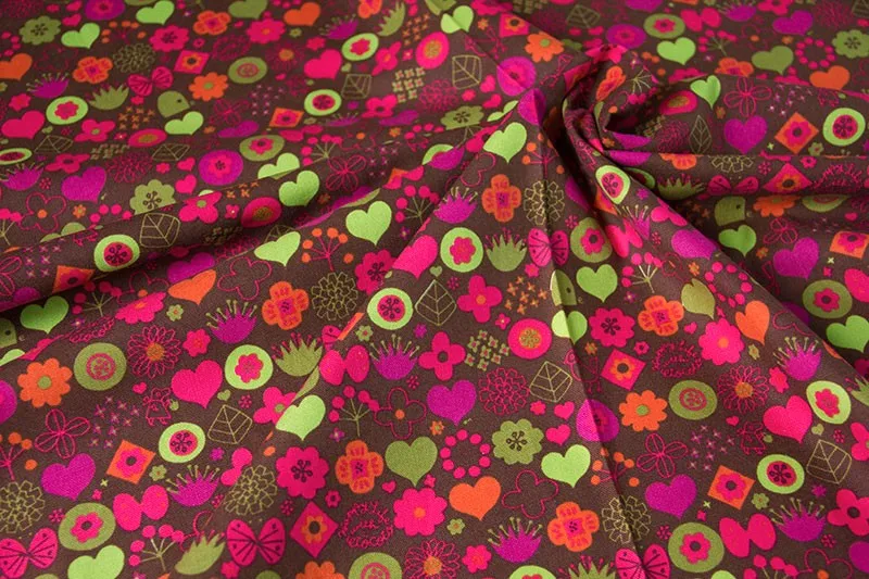 Половина метра Япония кокка Сделай Сам стеганая ткань хлопок Лен цветы в форме