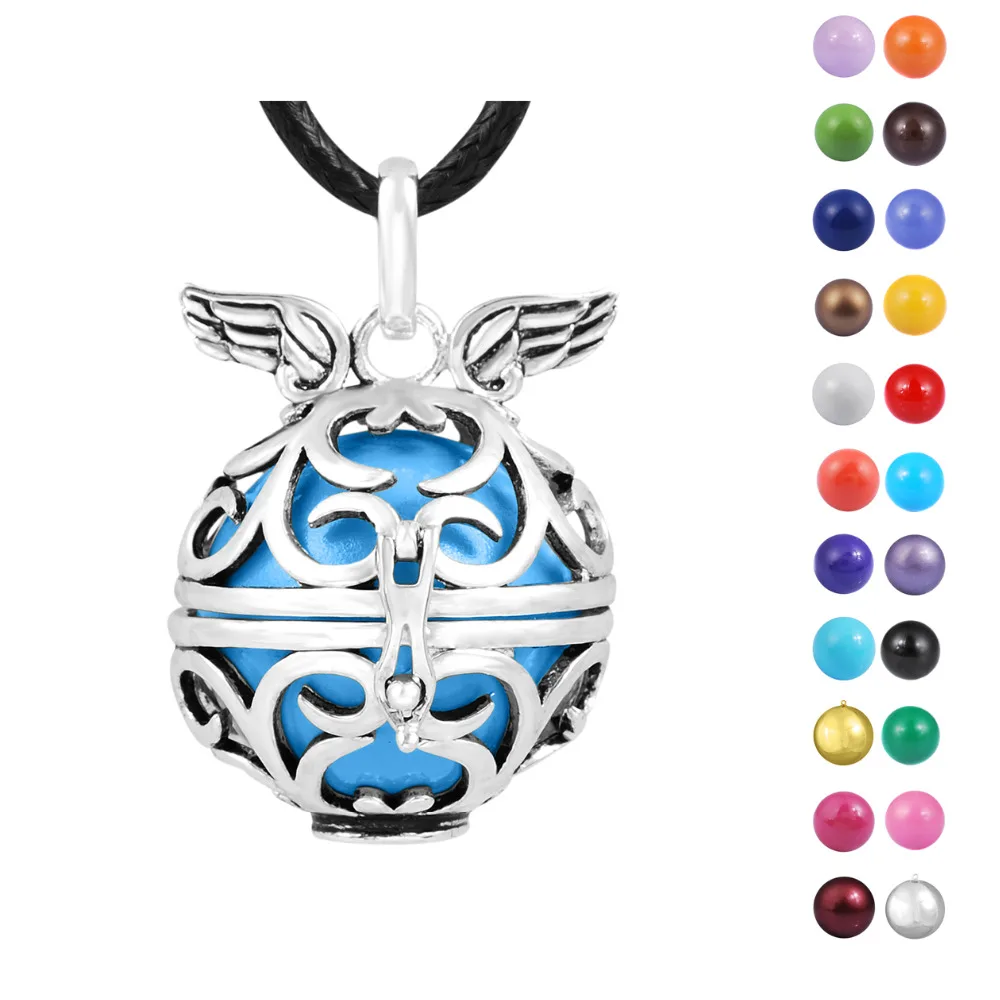 Евдора гармония шар медальон клетка ювелирные изделия крыло ангела кулон Ангел