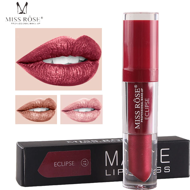 Miss Rose, водостойкий блеск для губ, матовый цвет, косметика, стойкий пигмент, бархат, Матовый Металлик, телесный, губная помада, Жидкий Макияж