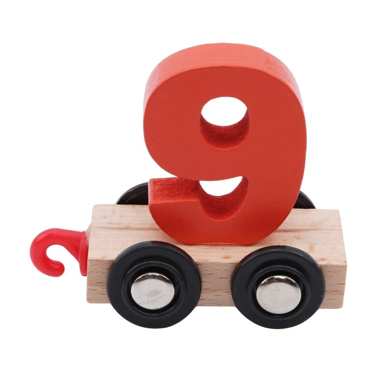 

Colorful Mini Digital Train Wooden Alphabet Number Educational Children Building Block Train Toys Railway Tools Toys For Kids