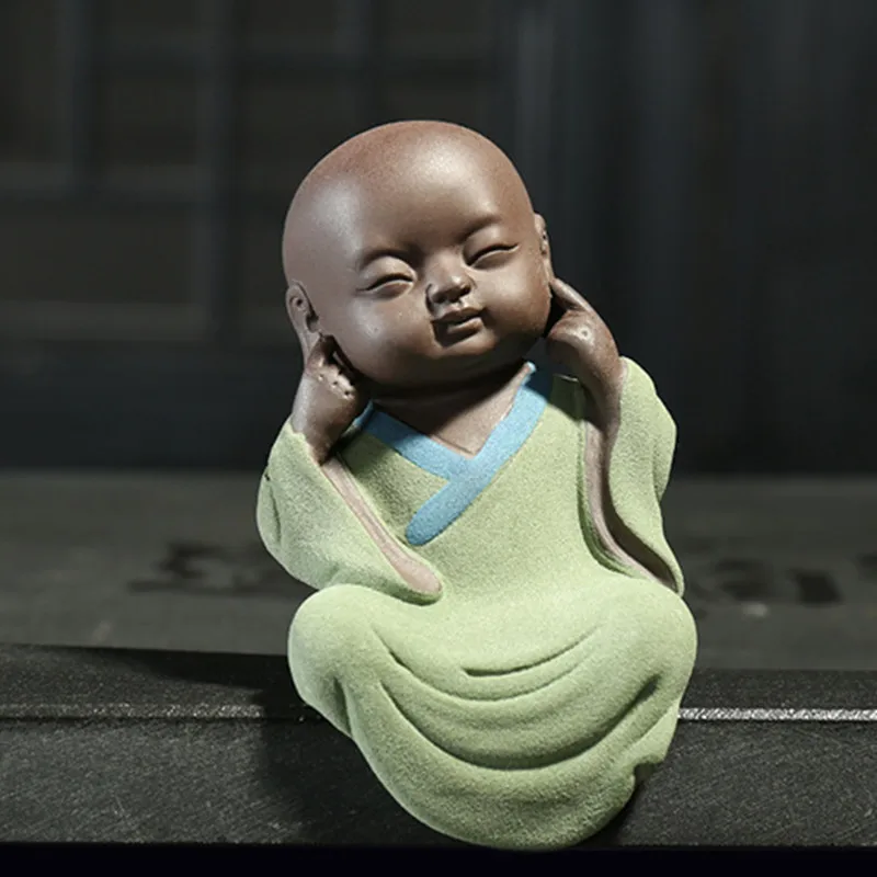 Декоративный монах из фиолетового песка и чая Zen скульптурные аксессуары