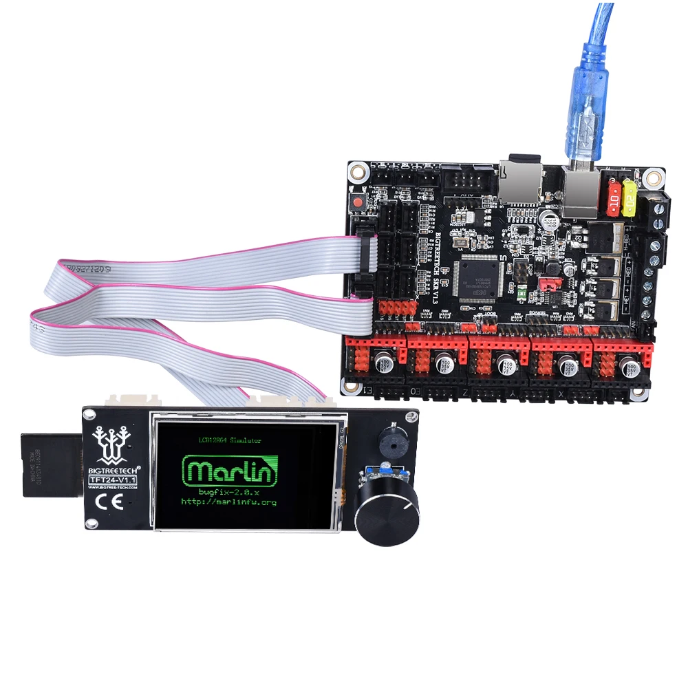BIGTREETECH TFT24 V1.1 сенсорный экран дисплей совместимый 12864LCD 3D принтер запчасти VS MKS TFT2.4 для SKR PRO SKR V1.3 Ender-3