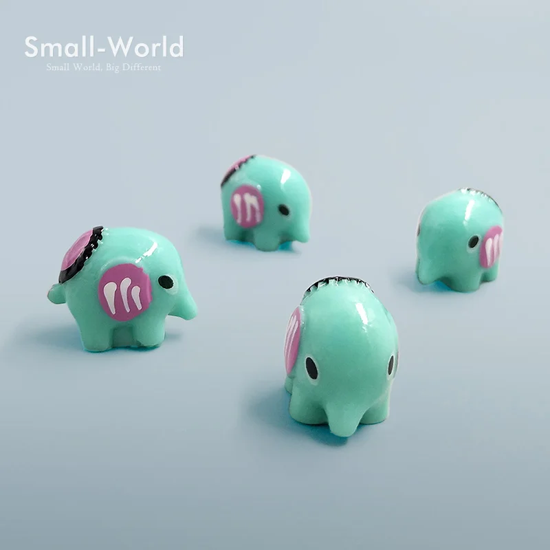 5 шт./Лот синий слон искусственная миниатюрная статуя для дома искусственное