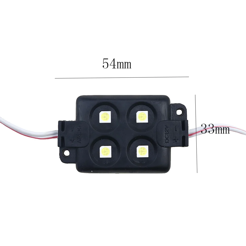 Водонепроницаемый квадратный светодиодный модуль IP65 20 шт./лот 4 светодиода 5050 SMD 12