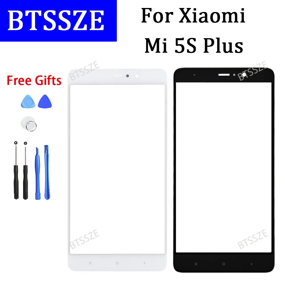 Для Xiaomi Mi 5S плюс спереди Сенсорный экран Внешний Стекло Панель объектив замены