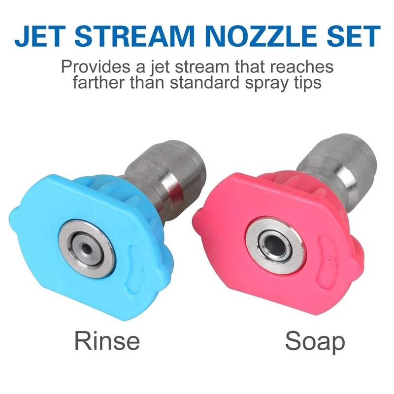 Pressure Washer Accessories Kit 7 Power Spray Nozzle Tips 360 Degree Quick Connecting Pivoting Coupler 1/4 Inch 4500 | Автомобили и