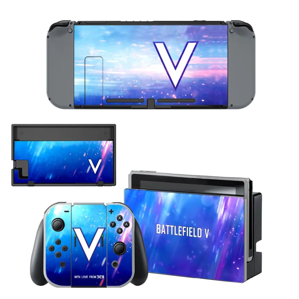 Виниловая наклейка Battlefield V для Nintendo Switch NS консоль + контроллер