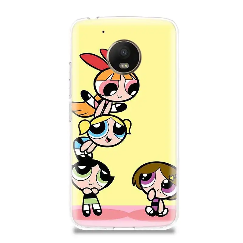 Аксессуары для девочек Powerpuff чехол телефона Motorola Moto G7 G6 G5S G5 E4 Plus G4 E5 Play X4 с узором