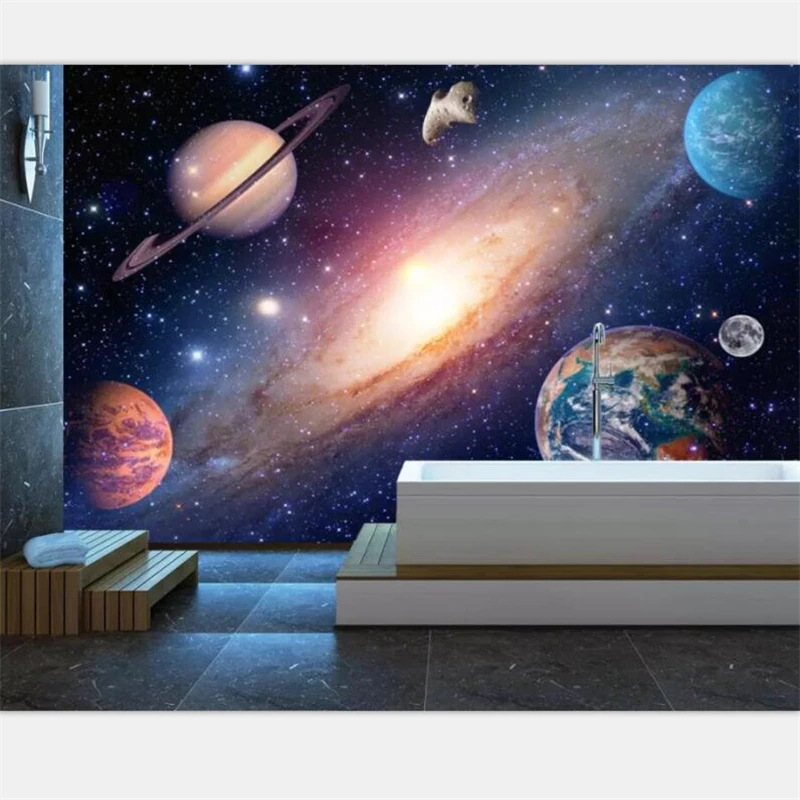 

beibehang Wallpaper murals custom photo home decor living room bedroom dreamy HD universe starry wallpaper papel de parede