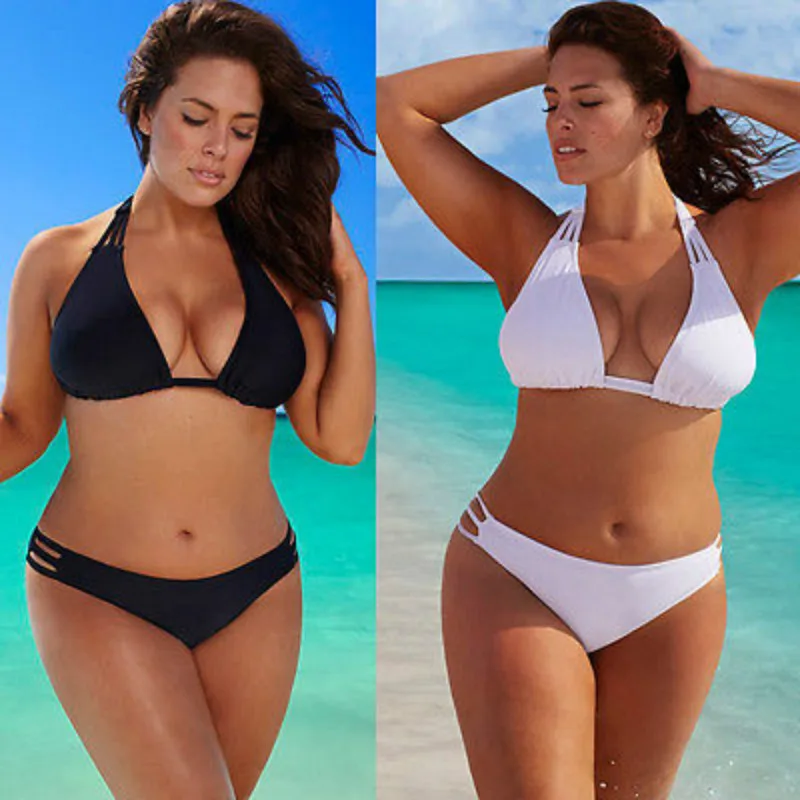 Женский комплект бикини с чашками пуш ап и лямкой на шее|bikini set|bikini upbikini large size |