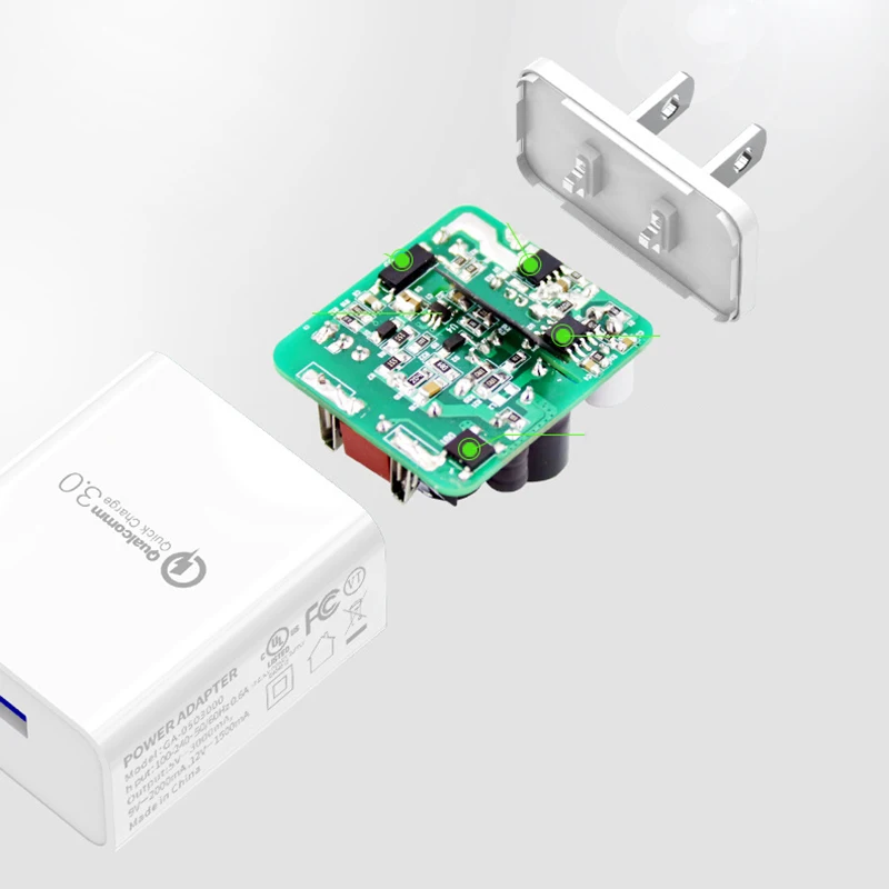 Универсальный 18 Вт USB Quick Charge 3 0 Зарядное устройство 5V 3A стены Мощность DC адаптер