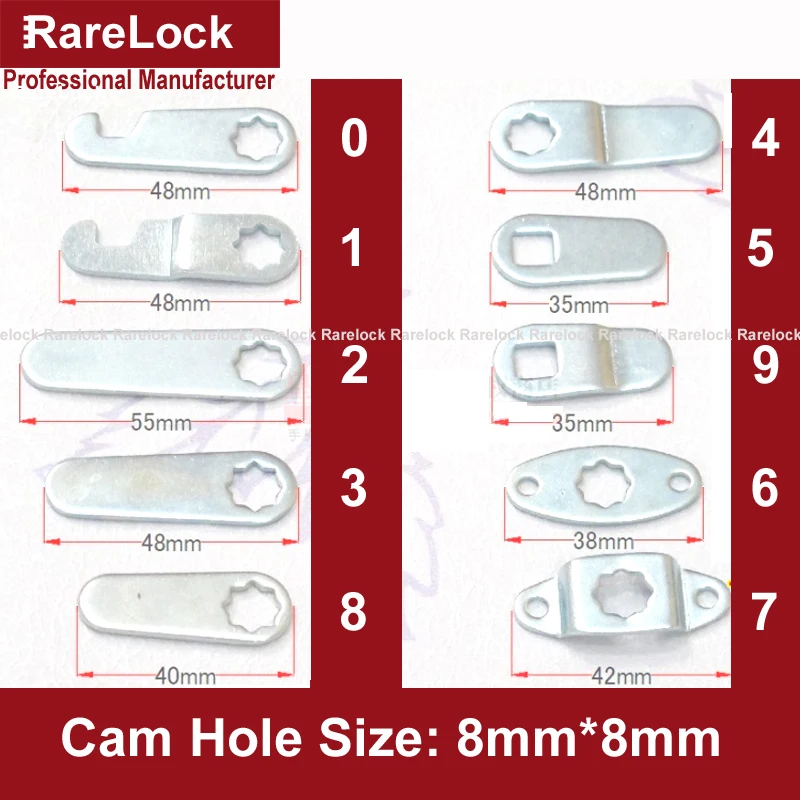 

5-9 Lock Tab Cam Clip for Locks 8mm*8mm Different Sizes Steel Clip DIY Furniture Hardware