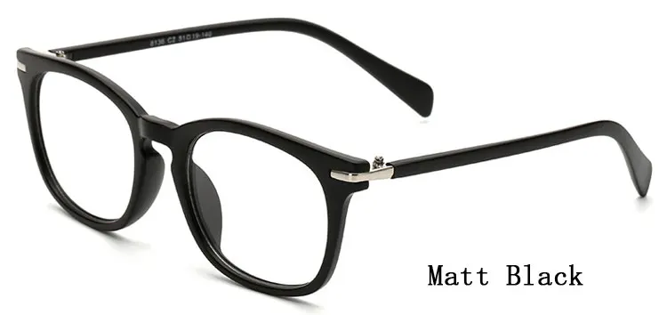 Matt Black Двух часах в ретро-стиле с квадратным прозрачные линзы, оправа с прозрачные стекла, винтажные большие оправы для очков от близорукости, по рецепту Oculos 8136 - Цвет оправы: Matt Black