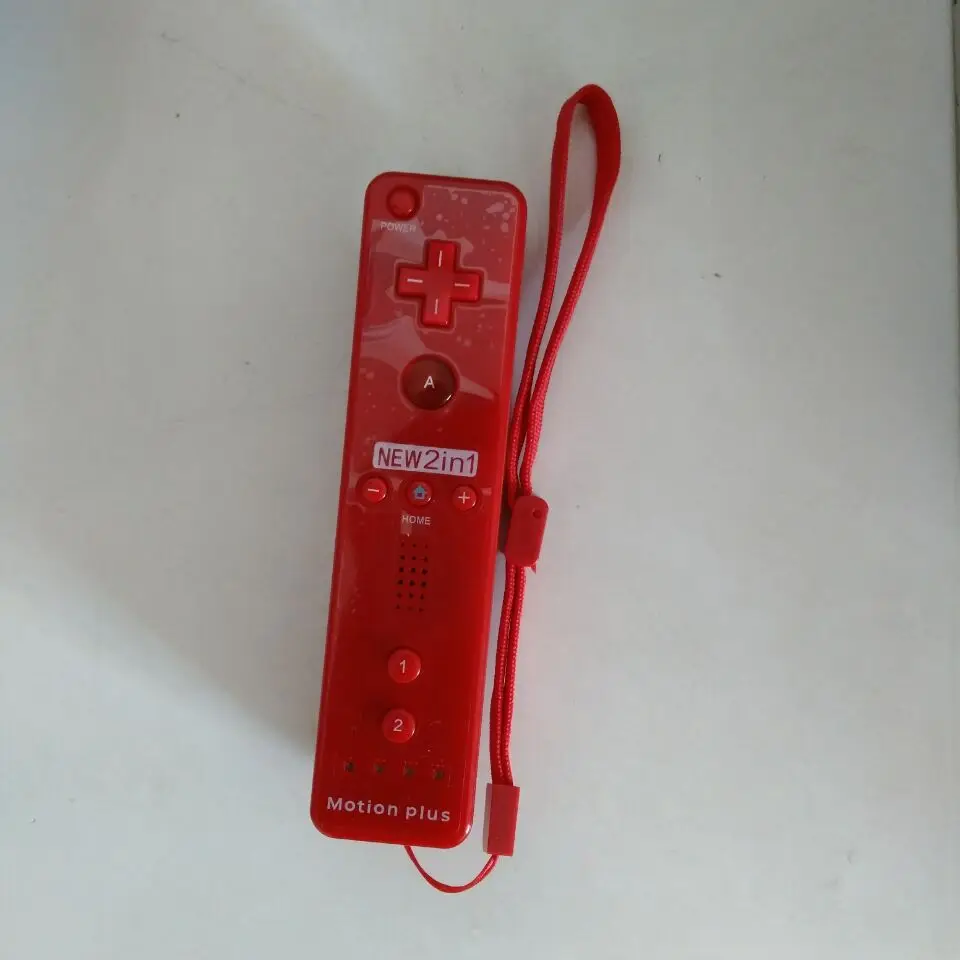 FZQWEG красный цвет для Nintendo Wii 2 в 1 пульт дистанционного управления встроенный