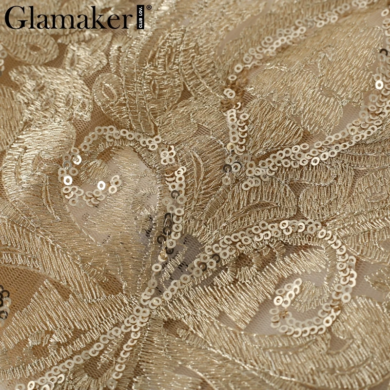 Glamaker, вышивка, прозрачный камзол, майка, женский летний сексуальный укороченный топ, на шнуровке, с открытой спиной, золотые, вечерние, топ, с вырезами, на бретельках