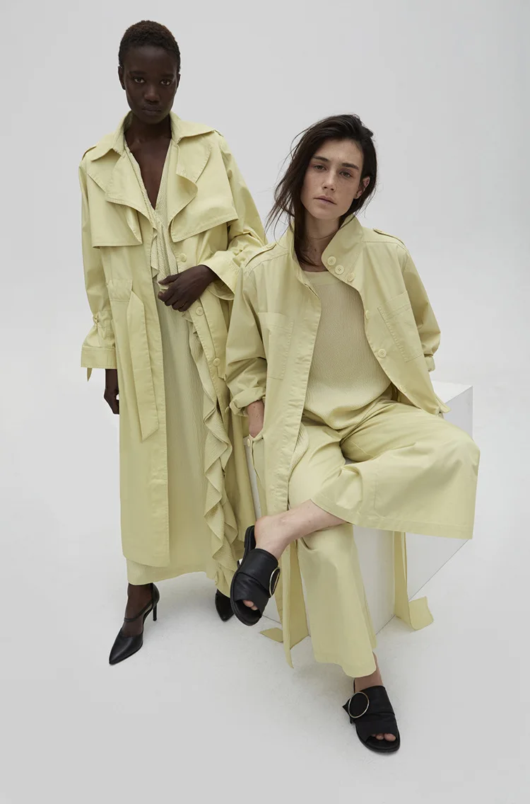 Cakucool Новый Уличная классический европейский Стиль Тренч Для Женщин Осенние