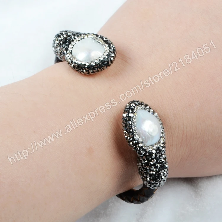 Кристалл Горного хрусталя Проложить Циркон Два Пресноводные Природный Жемчуг