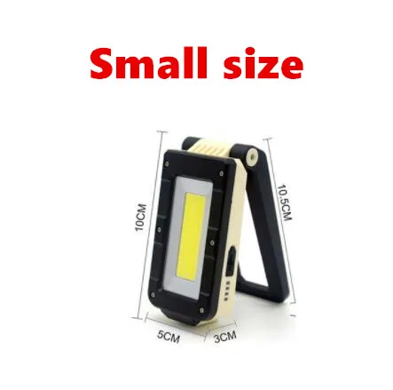 Small Size Портативный COB+ XPE светодиодный фонарик USB Перезаряжаемый светодиодный красный и белый свет магнит крючок Рабочий фонарь+ Встроенный аккумулятор - Мощность в ваттах: Small Size