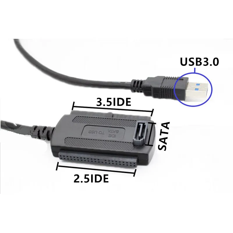 Кабель адаптер USB3.0 на IDE SATA для жестких дисков 2 5 3 Hdd USB разъем IDA Sata ноутбука ПК
