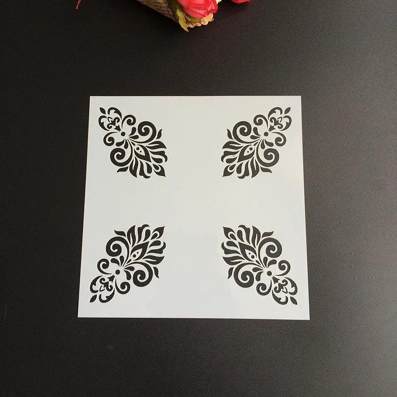 Трафарет с распылителем для украшения торта 13 х13 см 1 шт.|template stencil|template scrapbooktemplate