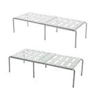 Регулируемая полка для шкафа, Регулируемый Кухонный органайзер для столешницы, стеллаж для хранения посуды, посуды, консервированных продуктов, кружек, чашек