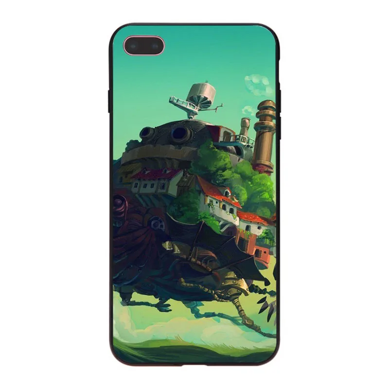 Мягкий чехол MaiYaCa Studio Ghibli Howl's Moving Castle для iPhone 8 7 6 6S Plus X 10 5 5S SE 5C | Мобильные