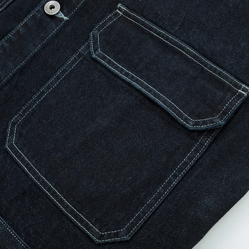Мужская джинсовая куртка SEMIR потертая из 100% хлопка с открытыми плечами и передним