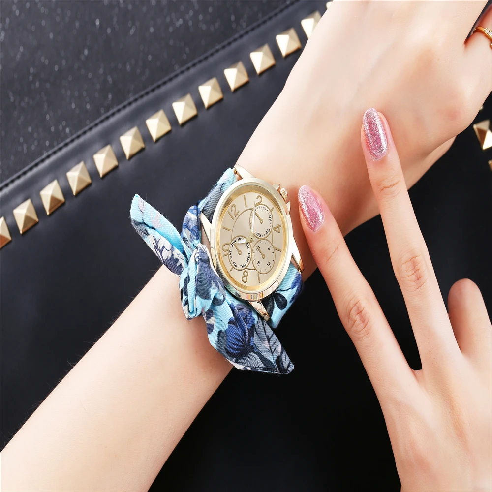 Casual Dresses Ladies Holiday Cotton Ribbon Watch Watches Women Fashion 2019 Wrist for | Наручные часы