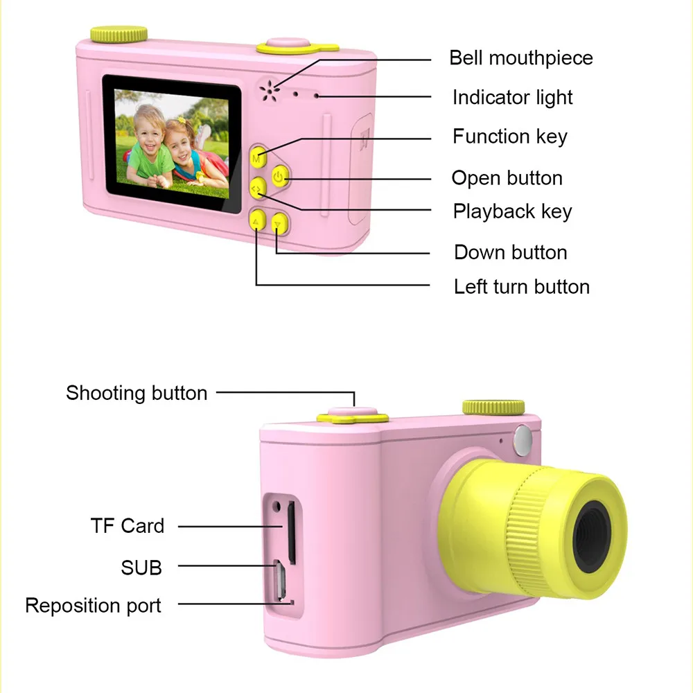 OMESHIN Children Kids Digital Cam 5.0MP 1.5Inch 1080P LCD Mini Camera for Christmas Gift 8D1108 dropship | Электроника