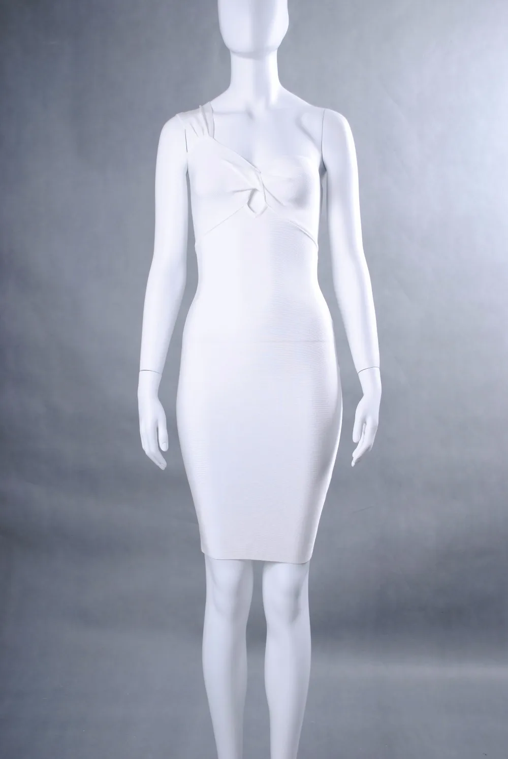 

2019 newest fashion Sleeveless One-Shoulder keyhole White Black red Celebrity Party Women Vestidos Bandage bodycon dress
