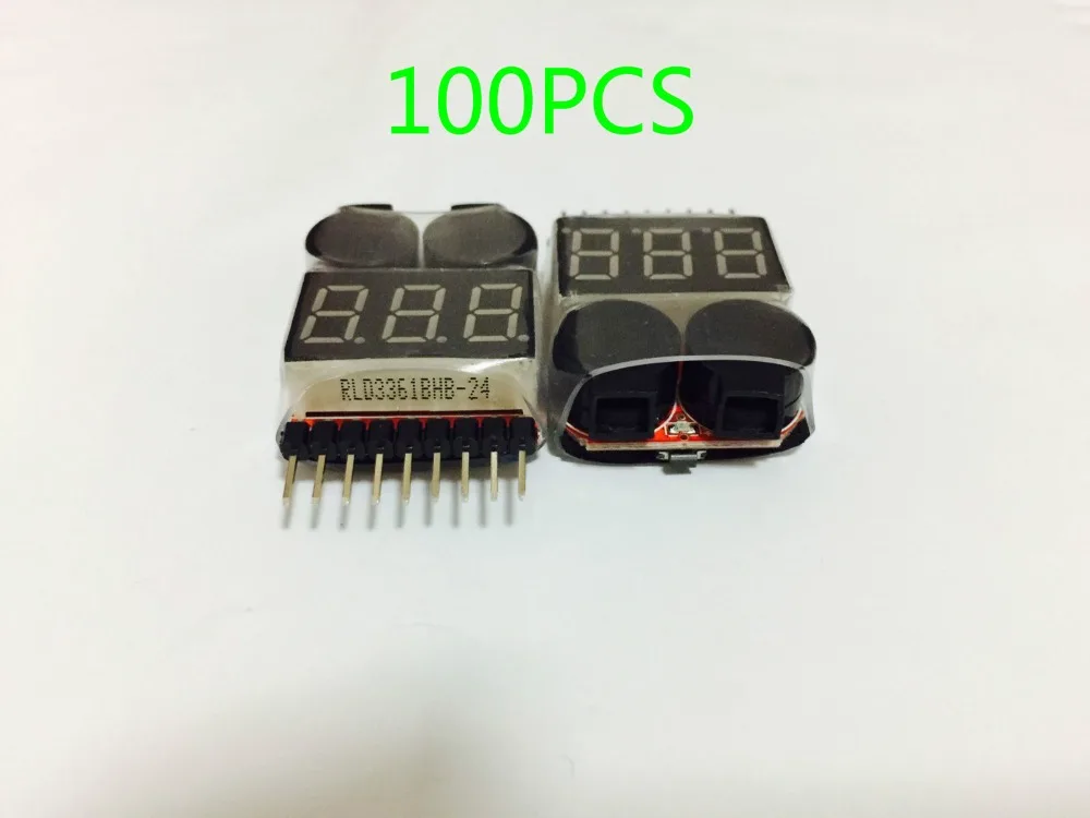

100PCS Ship w/ tracking number Hot 2in1 Indicator BB 1s-8s 1-8S RC Lipo Battery voltage Tester Indicator low voltage Buzzer Alar