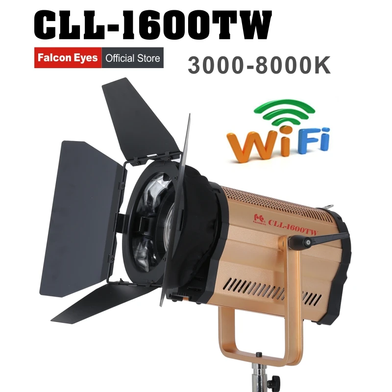 

Светильник Френеля Falcon Eyes CLL-1600TW, 160 Вт, Wi-Fi, для видеосъемки, студийный светодиодный светильник студийное освещение для фотографии, для съемк...