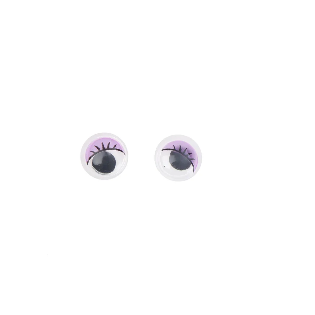 

100PCS Mix Color Eyelashes Wiggly Wobbly Googly Doll Eyes Scrapbooking Crafts