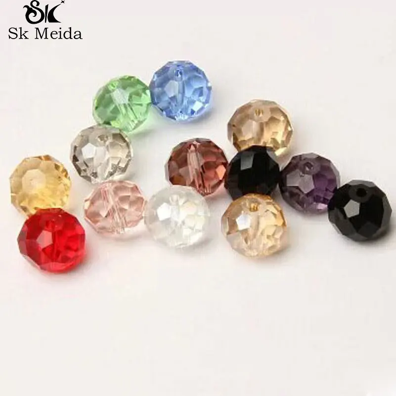 100 шт. смешанные кварцевые стеклянные хрустальные бусины Rondelle 8 мм Bijoux части