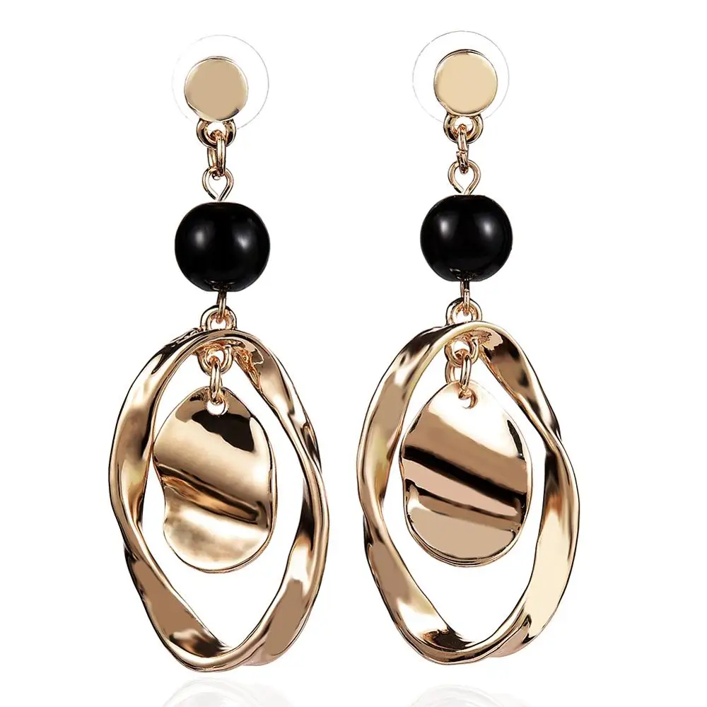 Серьги подвески Cring Coco женские длинные золотистые висячие украшения для ушей