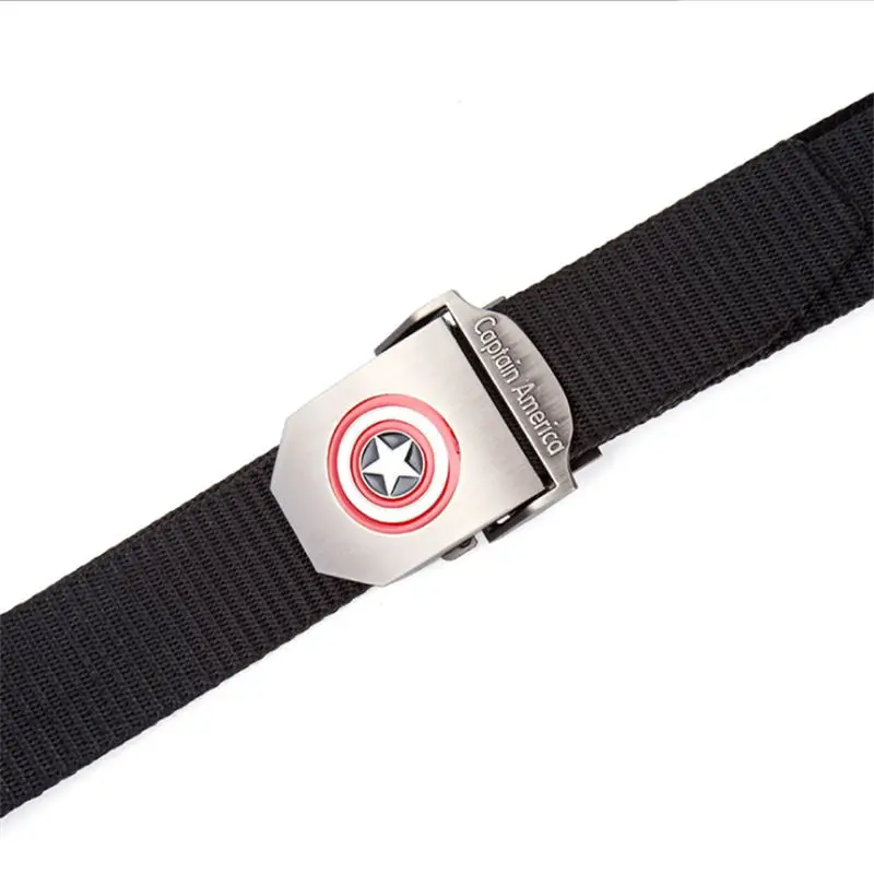 

BOKADIAO Men&Women Thick nylon Canvas belt Super hero Metal buckle luxury jeans belt Military Army tactical belts for male strap