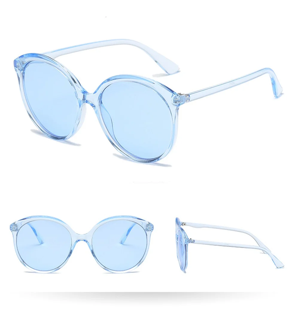 New Oversized Sunglasses Women Vintage Brand Designer Round Sun Glasses Female Fashion Retro Pink Red Shades UV400 2019 Eyewear |