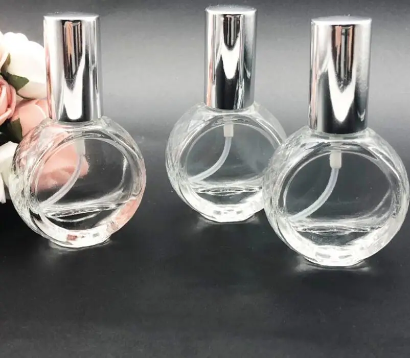 

10 ML Matte Spray Fine Mist Glass Bottles With Sprayer, Bright Silver Spray Glass Perfume Bottle LX2893
