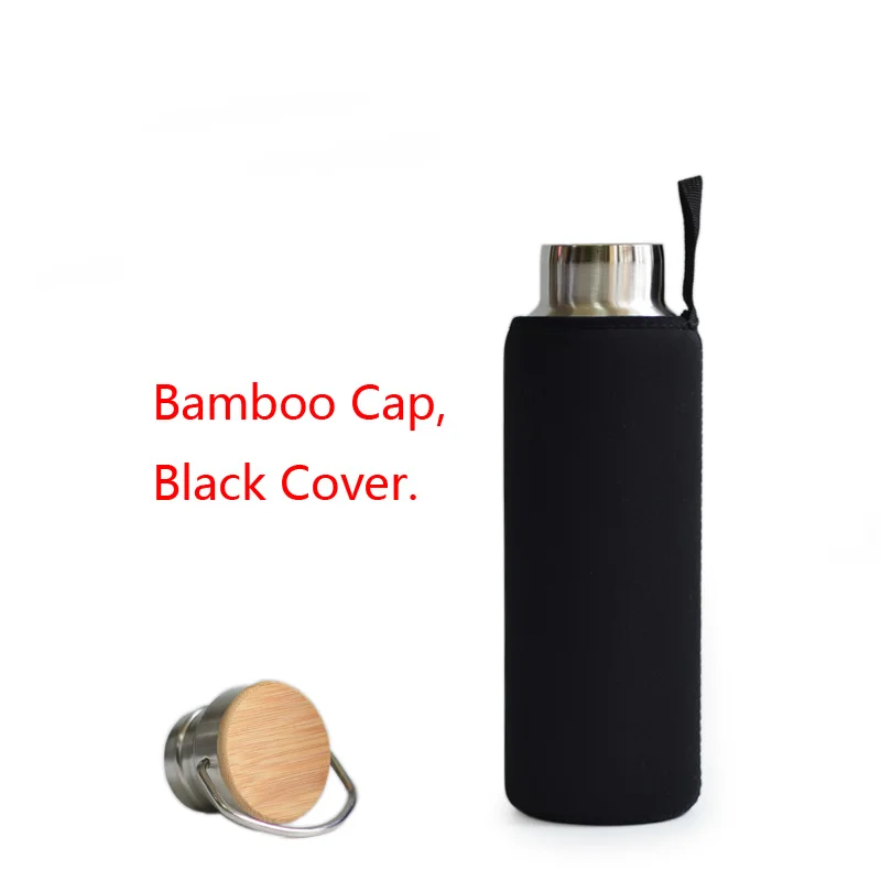 Bamboo Cap Black Hoshizora Премиум термос из нержавеющей стали Вакуумная Изолированная бутылка для воды для путешествий Кружка Термокружка стакан колба 600 мл 20 унций - Цвет: Bamboo Cap Black