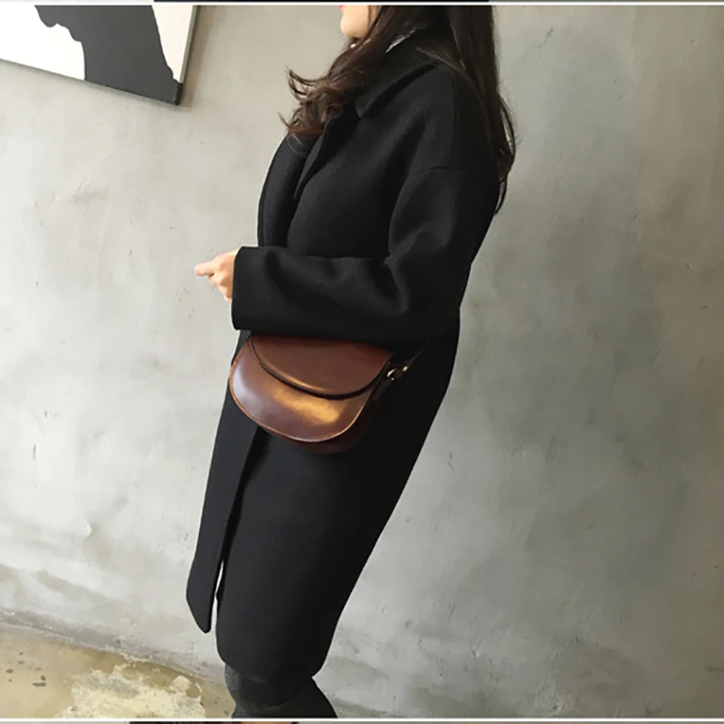 2018 женская осенняя и зимняя шерстяная Смешанная теплая длинная куртка для отдыха