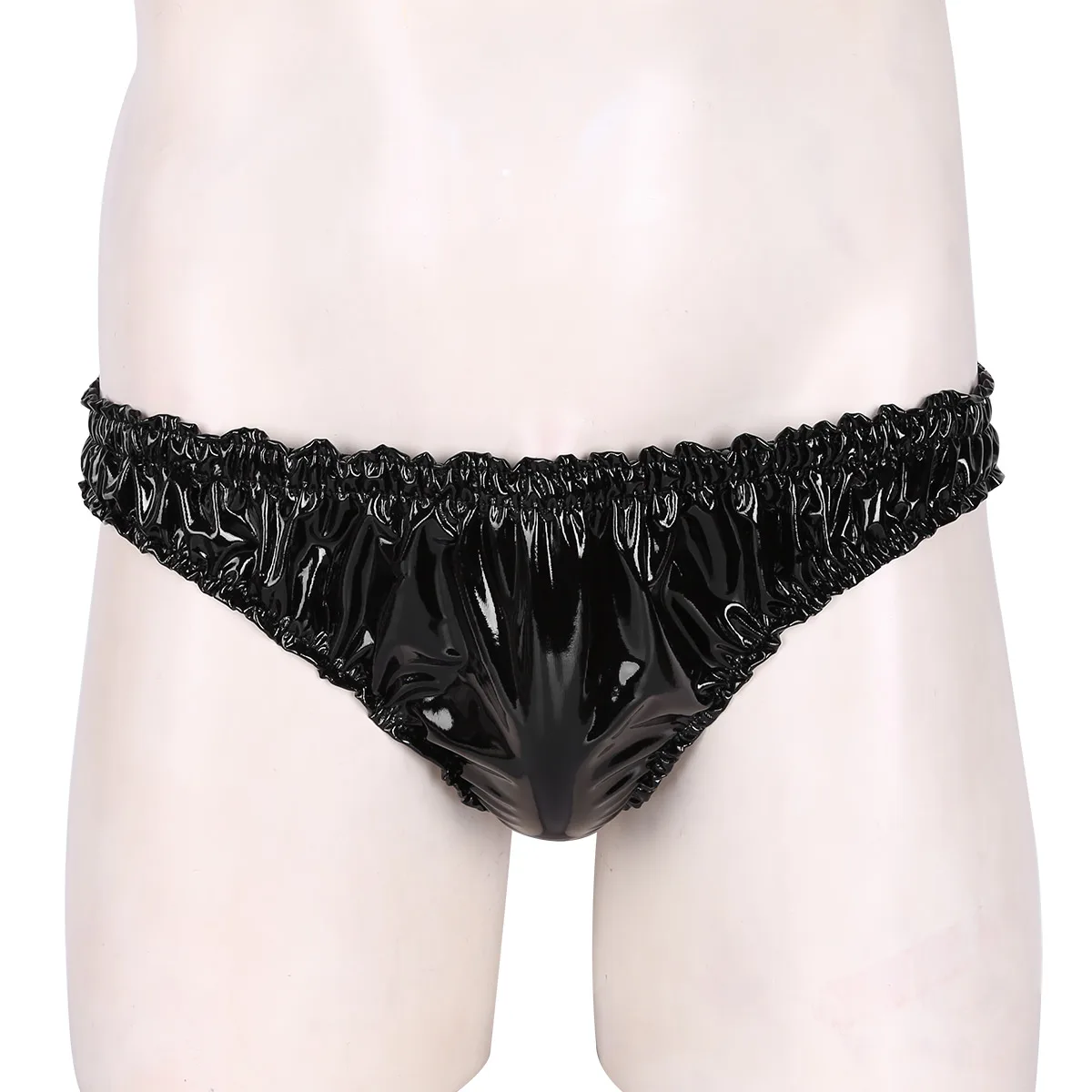 Мужские брифы с мокрым внешним видом нижнее белье мужские трусы высоким вырезом