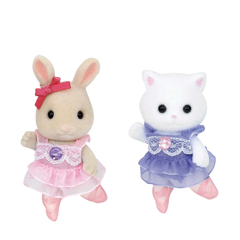 Sylvanian Family пушистый кукольный домик с животными фигура балерины друзья Шелковый