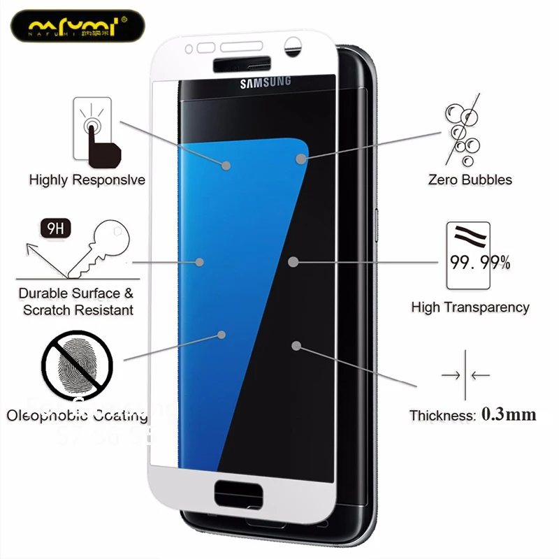 6D полный изогнутые закаленное Стекло для samsung S7 S6 S5 протектор Закаленное Экран